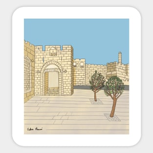 Jaffa Gate Jerusalem Sticker